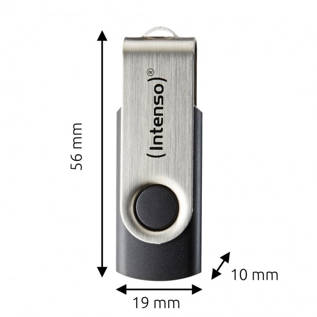 Intenso USB flash drive Office Line, 256 GB, USB-A, 3.2 Gen 1x1, black-silver