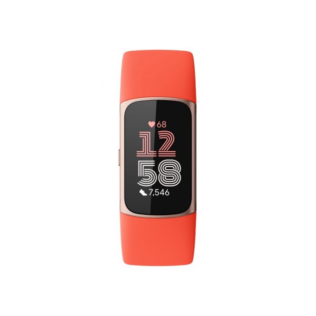 Orange Fitbit Charge 6 wristband