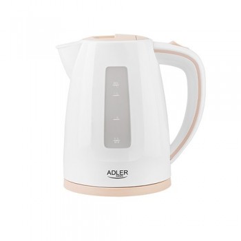 Adler AD 1264 electric kettle 1.7 L 2200 W Hazelnut, White