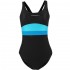 Women's swimsuit Crowell Katie col.01 black-blue-blue 34