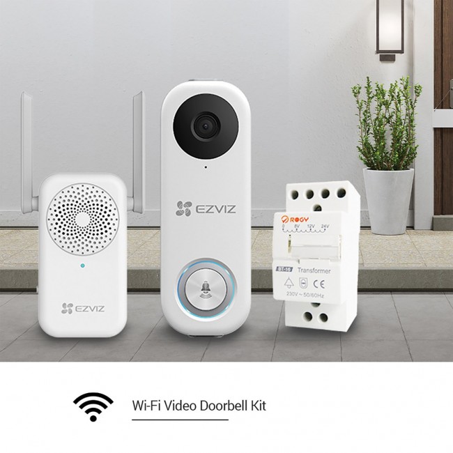 EZVIZ DB1C Smart Video Doorbell with Chime & Transformer Kit EZVIZ DB1C Smart Video Doorbell with Chime & Transformer Kit