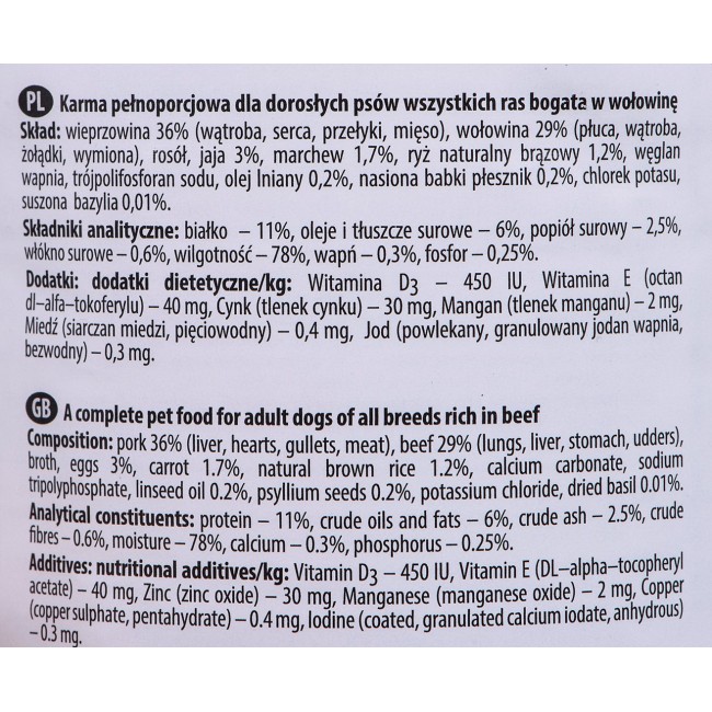 DOLINA NOTECI Premium Beef - Wet dog food - 400 g DOLINA NOTECI Premium Beef - Wet dog food - 400 g