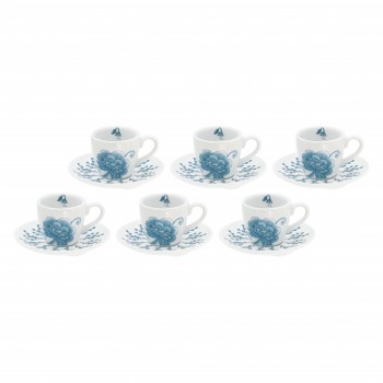 ROSE&TULIPANI ONIRIA Set of 6 Coffee Cups with Saucer 90 ml