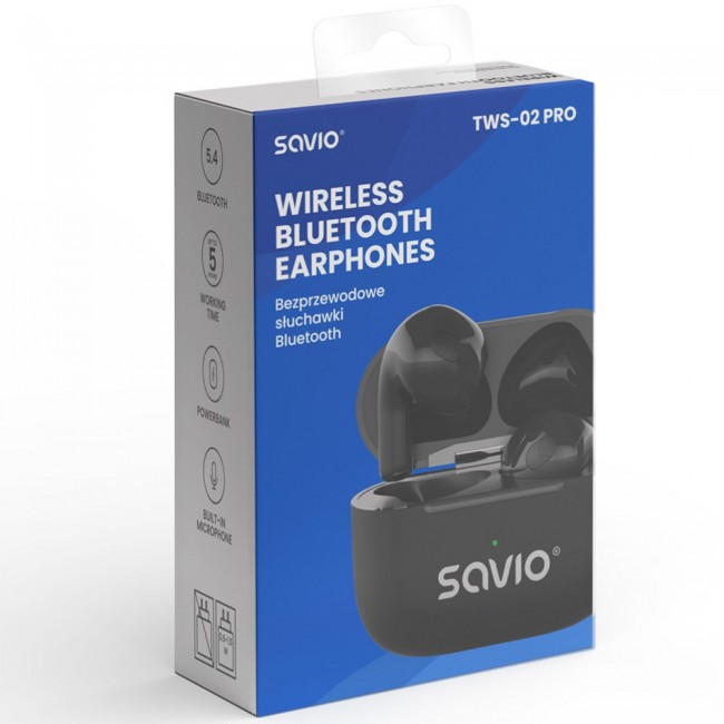 SAVIO TWS-02 PRO Wireless Headphones SAVIO TWS-02 PRO Wireless Headphones