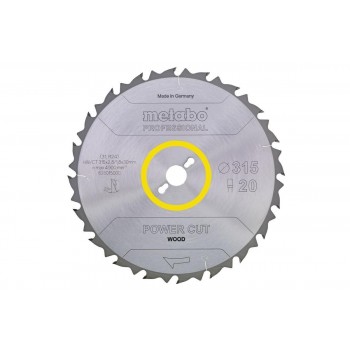 METABO CIRCULAR SAW BLADE HW/CT 315x30x20z POWER CUT WOOD PROFESSIONAL