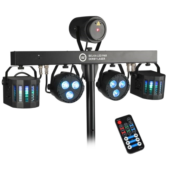 LIGHT4ME Belka LED Par Derby Laser - lighting kit