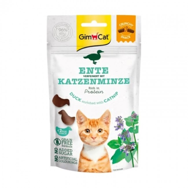 GIMCAT Crunchy Snacks Duck with Catnip cat treat 50g