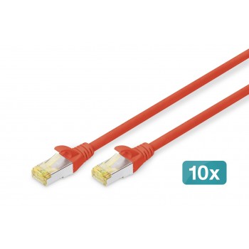 Digitus CAT 6A S/FTP patch cable, 10 pieces