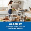 ELLE Home Stainless Steel Cookware Set ECCS200412A, 12 Pieces