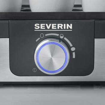 Severin EK 3163 3 egg(s) Black, Stainless steel, Transparent