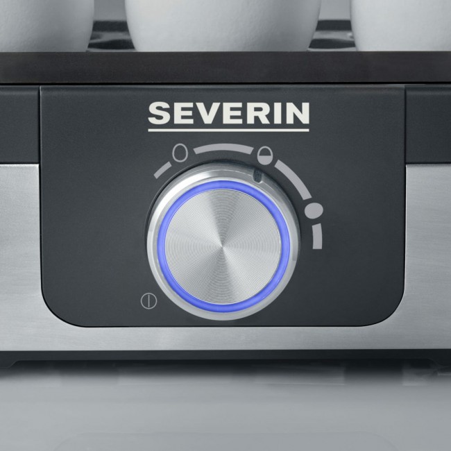 Severin EK 3163 3 egg(s) Black, Stainless steel, Transparent