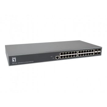 LevelOne TURING 28-Port L3 Lite Managed Gigabit Switch, 24 x 1G RJ45, 4 x 1G/10G SFP+ Uplinks