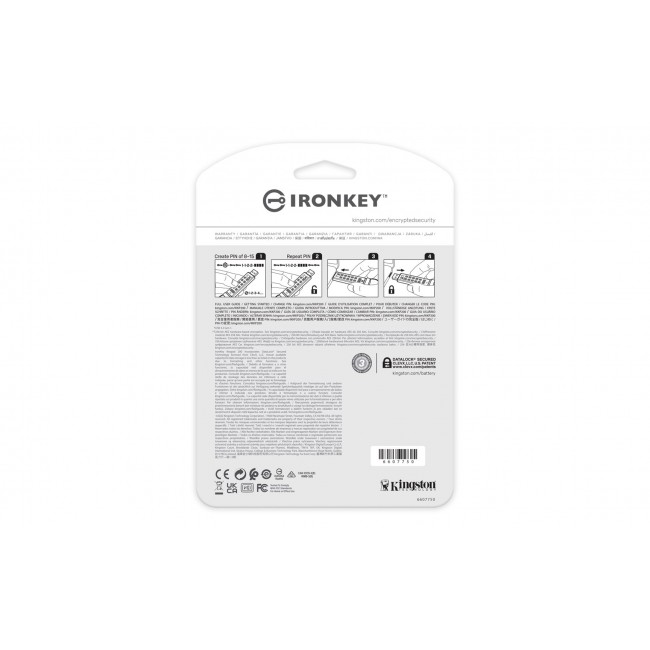 Kingston Technology IronKey 32GB Keypad 200, FIPS 140-3 Lvl 3 AES-256 Hardware Encrypted