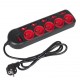 Maclean MCE204 power extension 1.5 m 5 AC outlet(s) Indoor Black, Red Maclean MCE204 power extension 1.5 m 5 AC outlet(s) Indoor Black, Red