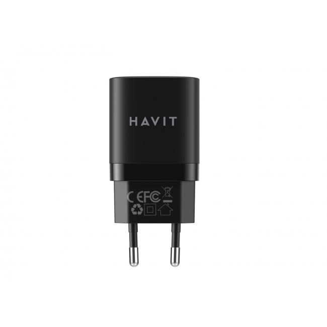 Havit UC30 EU - GaN two-port travel charger 33 W, black Havit UC30 EU - GaN two-port travel charger 33 W, black