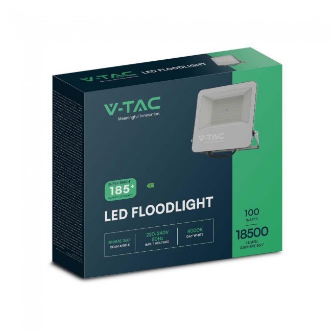 LED projector V-TAC VT-44105 100W 185Lm/W 6500K 18500lm (SKU 9895) Black LED projector V-TAC VT-44105 100W 185Lm/W 6500K 18500lm (SKU 9895) Black