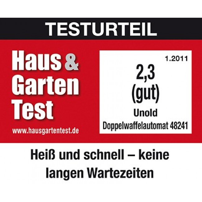 Unold 48241 waffle iron 2 waffle(s) 1300 W Black, Silver