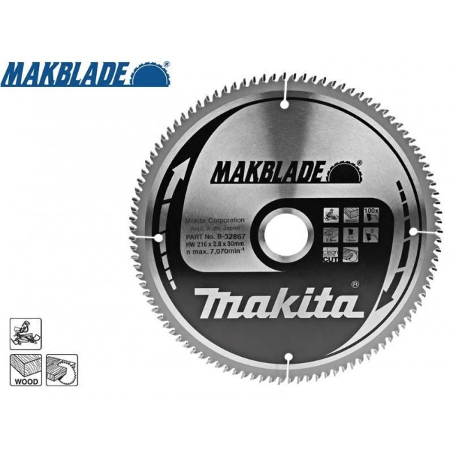 MAKITA CIRCULAR SAW BLADE 216x30x100Z MAKBLADE WOOD MAKITA CIRCULAR SAW BLADE 216x30x100Z MAKBLADE WOOD