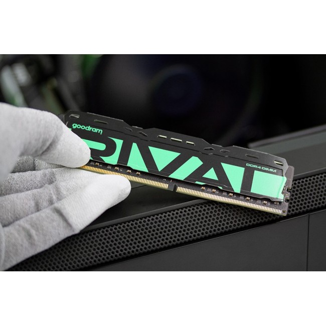 Goodram *DDR4 Rival Radiant 8GB (1* 8)/3200 CL16 Green memory module 1 x 8 GB 3200 MT/s 288-pin DIMM