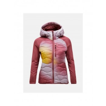 Kurtka damska puchowa PEAK PERFORMANCE W Helium Aop Down Hybrid Hood kolor multikolor - M