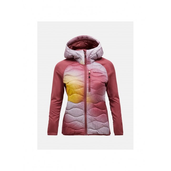 Kurtka damska puchowa PEAK PERFORMANCE W Helium Aop Down Hybrid Hood kolor multikolor - M
