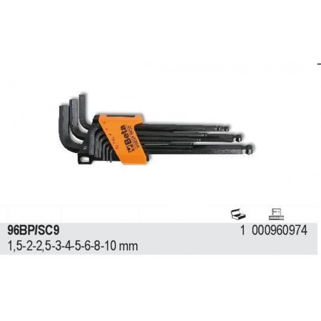 BETA WRENCH IM.9pcs./1,5-10mm/ 96BP/SC9..