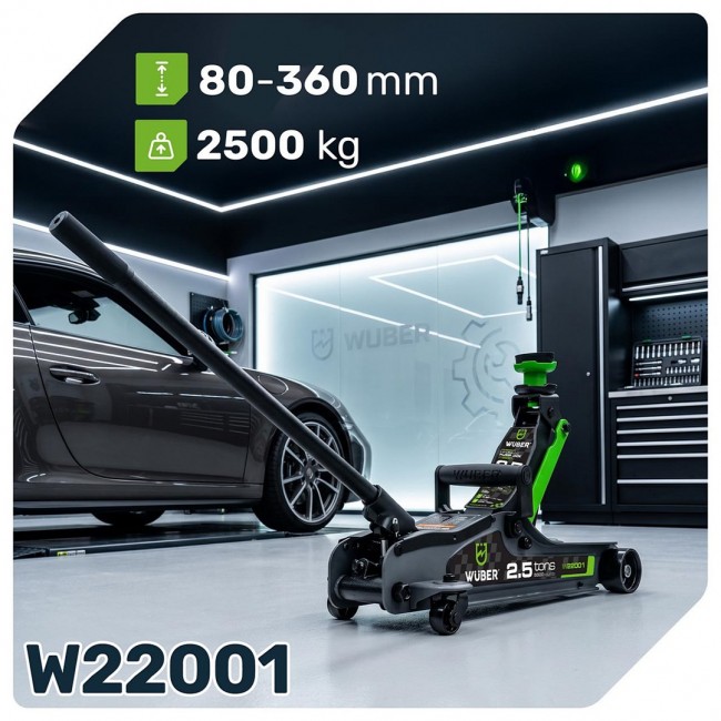 Low-profile car jack 80 360 mm 2.5 t W22001 WUBER