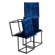 Puff-transformer 5in1 - 5 stools in 1 pouffe navy blue velvet