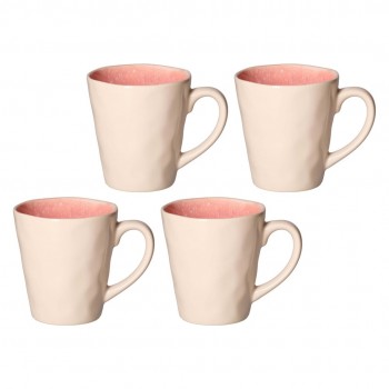 ROSE&TULIPANI CONCERTO FUSE ROSA Set of 4 mugs 360 ml