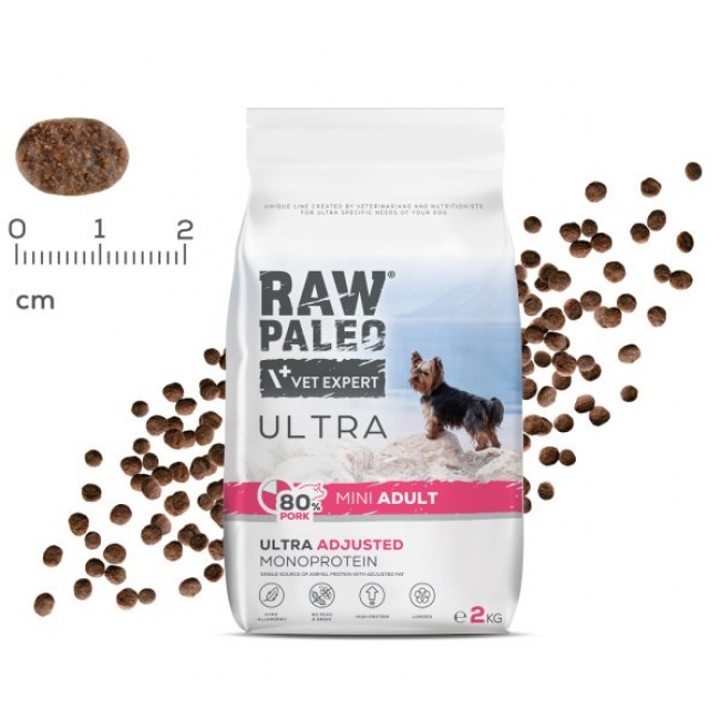 RAW PALEO Ultra Pork Mini Adult - dry dog food - 2kg