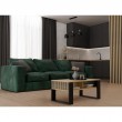 MODERN 2P SLIM ARTISAN COFFEE TABLE WITH BLACK LEGS