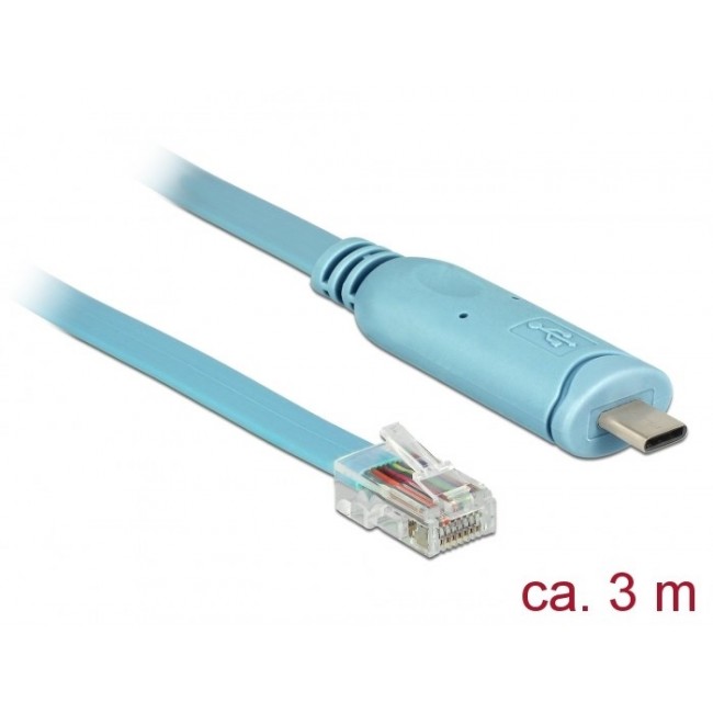 DeLOCK 63914 serial cable Blue 3 m USB Type-C RJ45