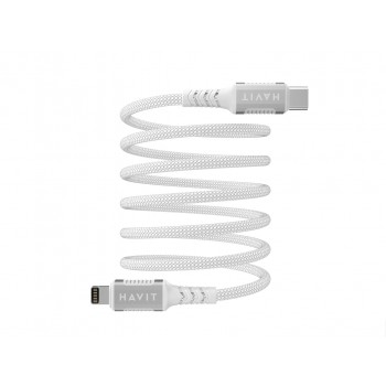Havit CB6298 - Magnetic USB type C-Lightning cable, 1 m (white)