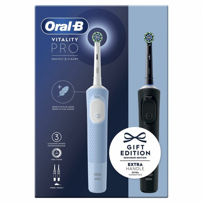 Oral-B Vitality Pro Duo Adult Rotating-oscillating toothbrush Black, Blue, White