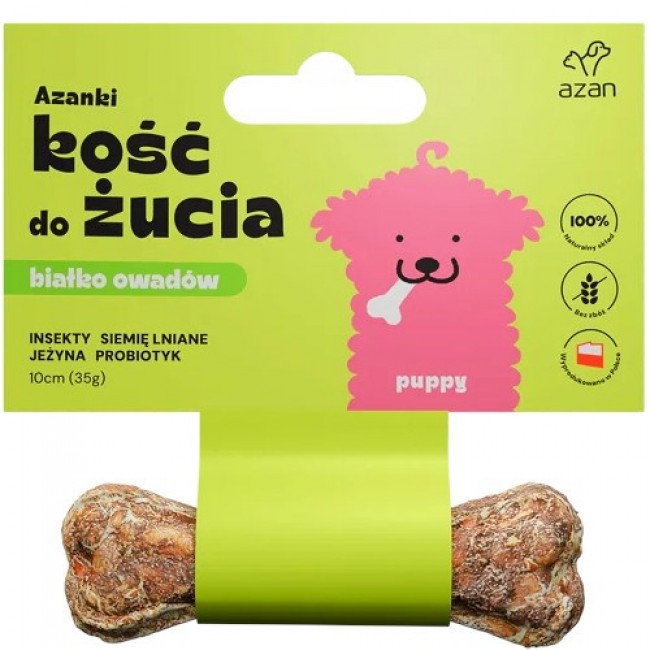 AZANKI Bone with Insects and Probiotic Puppy Dog Treat 10 cm