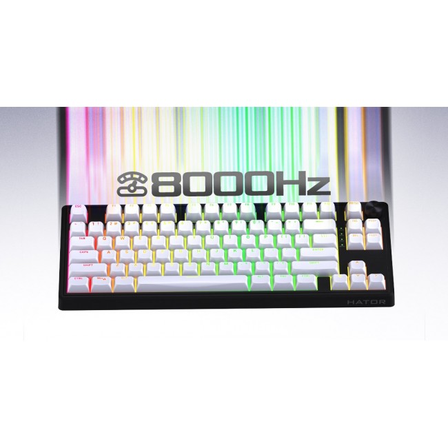 HATOR Skyfall 80 MAG ULTRA 8K keyboard Gaming USB QWERTY US English Black, White HATOR Skyfall 80 MAG ULTRA 8K keyboard Gaming USB QWERTY US English Black, White