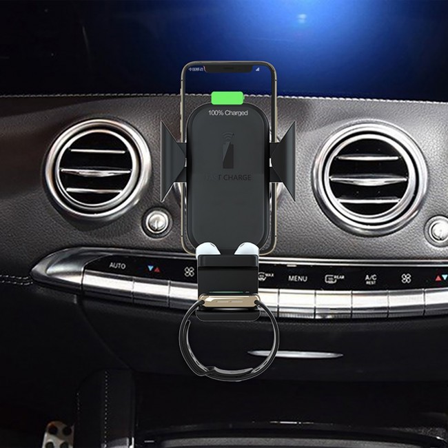 Terratec ChargeAir All Car Active holder Mobile phone/Smartphone, Smartwatch Black