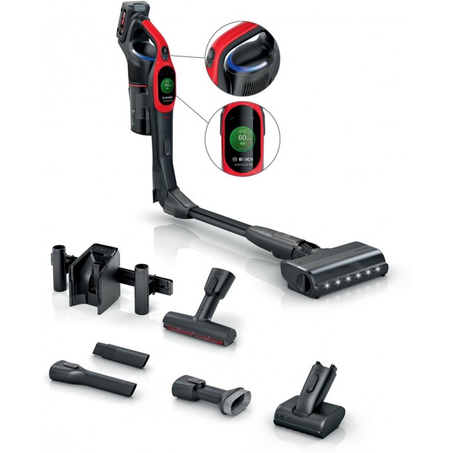 Bosch BCS1041PET stick vacuum/electric broom Battery Dry HEPA Bagless 0.4 L 23.5 W Black, Red 4 Ah Bosch BCS1041PET stick vacuum/electric broom Battery Dry HEPA Bagless 0.4 L 23.5 W Black, Red 4 Ah