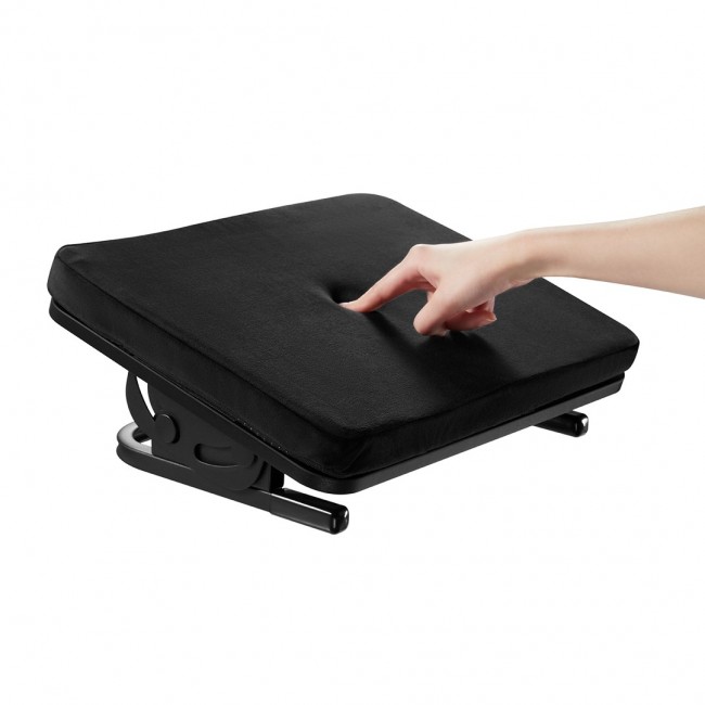 Maclean MC-460 Ergonomic Footrest Leg Foot Rest Infinitely Adjustable Angle Under Desk Removable Cushion Cushioned Maclean MC-460 Ergonomic Footrest Leg Foot Rest Infinitely Adjustable Angle Under Desk Removable Cushion Cushioned