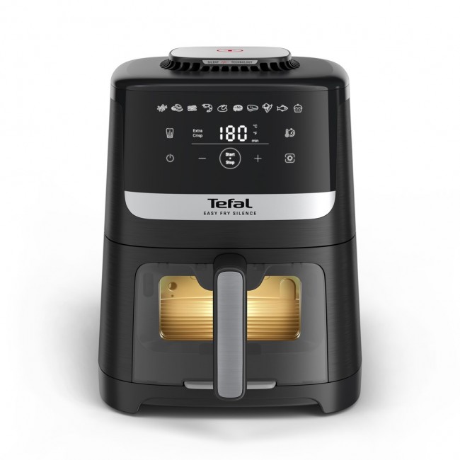 Tefal Easy Fry Silence EY5568E0 fryer Single 5 L Stand-alone Hot air fryer Black, Stainless steel Tefal Easy Fry Silence EY5568E0 fryer Single 5 L Stand-alone Hot air fryer Black, Stainless steel