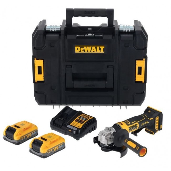 DEWALT SZLIFIERKA KĄTOWA 125mm 18V DCG404S2T 2x3,5Ah BL