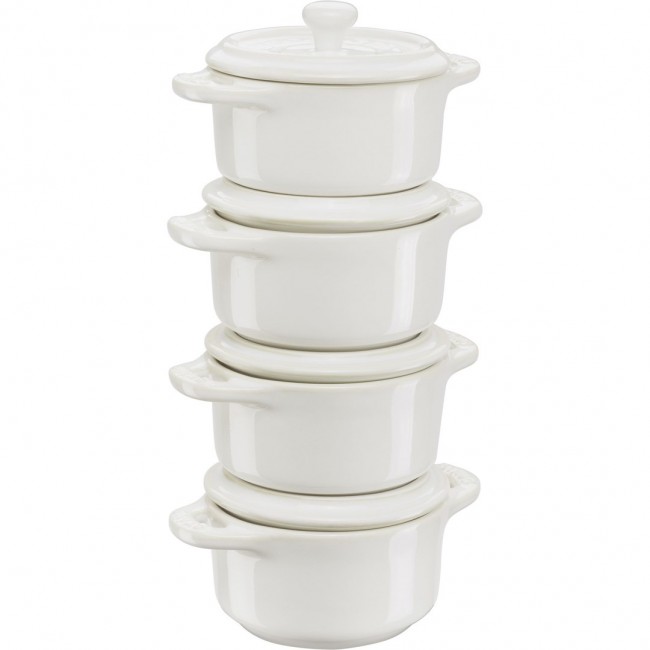 Staub Mini Cocotte Round, 4 pcs. - 200 ml, ivory