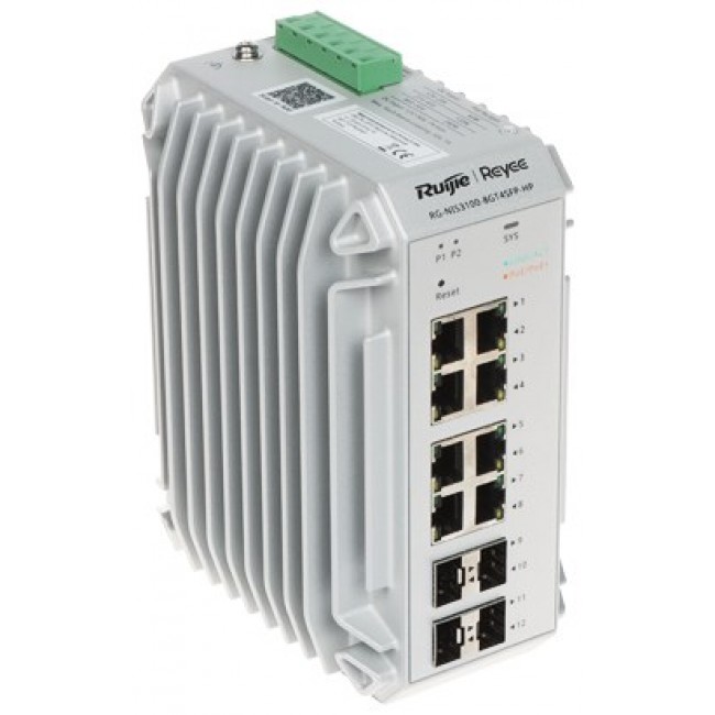 Ruijie Networks RG-NIS3100-8GT4SFP-HP network switch Managed L2 Gigabit Ethernet (10/100/1000) Power over Ethernet (PoE) Grey