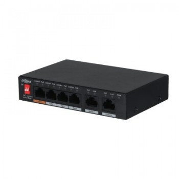 Dahua Technology PFS3006-4ET-60 Unmanaged L2 Fast Ethernet (10/100) Power over Ethernet (PoE) Black