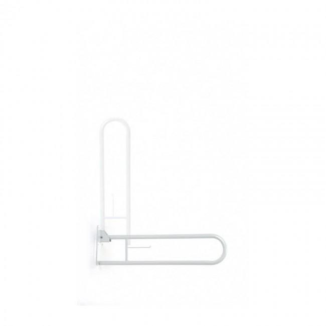 Toilet handrail, bathroom hinged handle White