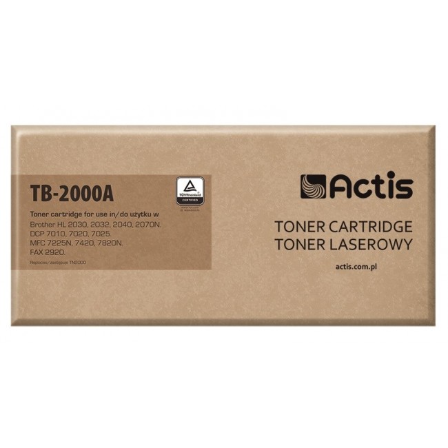 Actis TB-2000A Toner (replacement for Brother TN2000 / TN2005 Standard 2500 pages black) Actis TB-2000A Toner (replacement for Brother TN2000 / TN2005 Standard 2500 pages black)