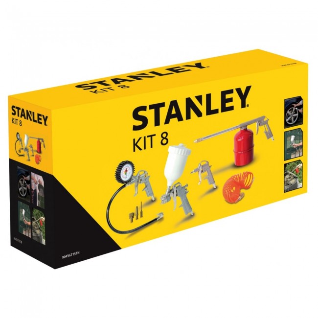 STANLEY PNEUMATIC TOOL SET 8 pcs. STANLEY PNEUMATIC TOOL SET 8 pcs.