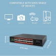 Qoltec Prze ącznik sieciowy SWITCH Gigabit Ethernet | 24x RJ45 | 2x SFP | 1000 Mb/s Qoltec Prze ącznik sieciowy SWITCH Gigabit Ethernet | 24x RJ45 | 2x SFP | 1000 Mb/s