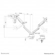 Neomounts DS70-250BL2 Monitor arm 17-32