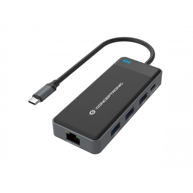 Conceptronic DONN14G laptop dock/port replicator Wired USB 3.2 Gen 1 (3.1 Gen 1) Type-C Grey